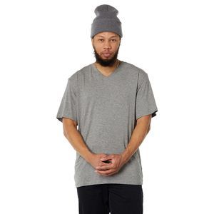 LABEL Mens Vee T-Shirt Heather Grey MD Cotton Blend